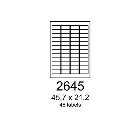 etikety RAYFILM 45,7x21,2 univerzálne biele R01002645A (100 list./A4) (R0100.2645A)