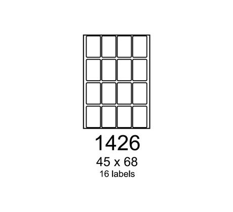 etikety RAYFILM 45x68 univerzálne biele R01001426F (1.000 list./A4) (R0100.1426F)