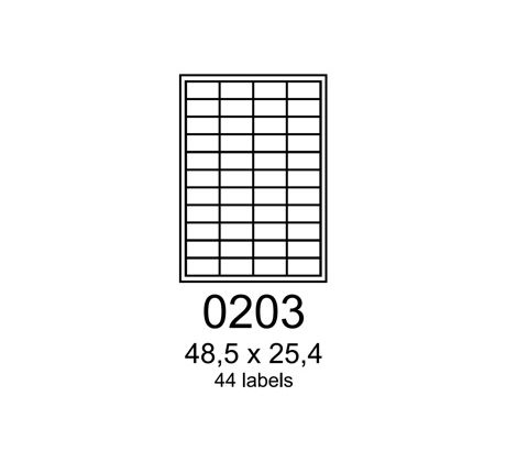 etikety RAYFILM 48,5x25,4 vysokolesklé biele laser R01190203A (100 list./A4) (R0119.0203A)