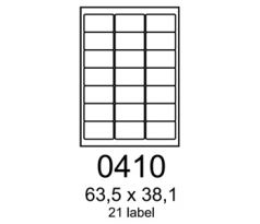 etikety RAYFILM 63,5x38,1 vysokolesklé biele laser R01190410F (1.000 list./A4) (R0119.0410F)