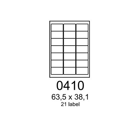 etikety RAYFILM 63,5x38,1 žlté flourescentné laser R01310410A (100 list./A4) (R0131.0410A)