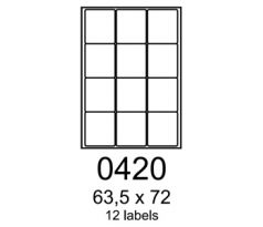 etikety RAYFILM 63,5x72 oranžové flourescentné laser R01330420A (100 list./A4) (R0133.0420A)