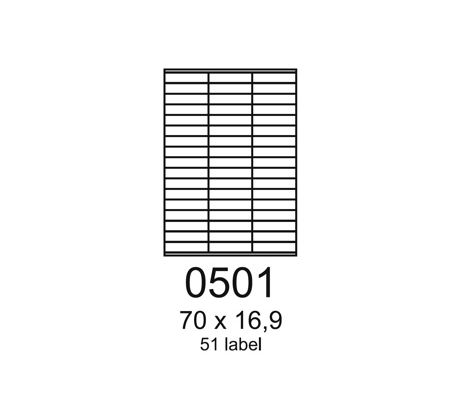 etikety RAYFILM 70x16,9 univerzálne biele R01000501F (1.000 list./A4) (R0100.0501F)