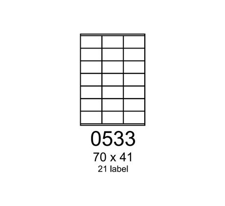 etikety RAYFILM 70x41 oranžové flourescentné laser R01330533A (100 list./A4) (R0133.0533A)