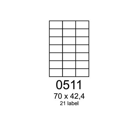 etikety RAYFILM 70x42,4 červené flourescentné laser R01320511A (100 list./A4) (R0132.0511A)