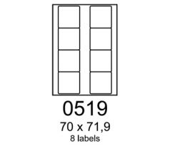 etikety RAYFILM 70x71,9 univerzálne zelené R01200519A (100 list./A4) (R0120.0519A)