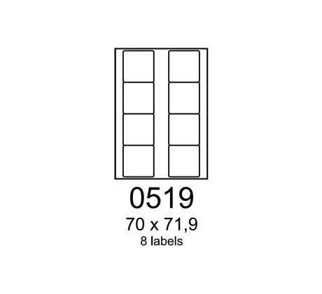 etikety RAYFILM 70x71,9 univerzálne zelené R01200519A (100 list./A4) (R0120.0519A)