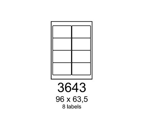 etikety RAYFILM 96x63,5 univerzálne biele R01003643A (100 list./A4) (R0100.3643A)