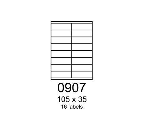 etikety RAYFILM 105x35 žlté flourescentné laser R01310907A (100 list./A4) (R0131.0907A)