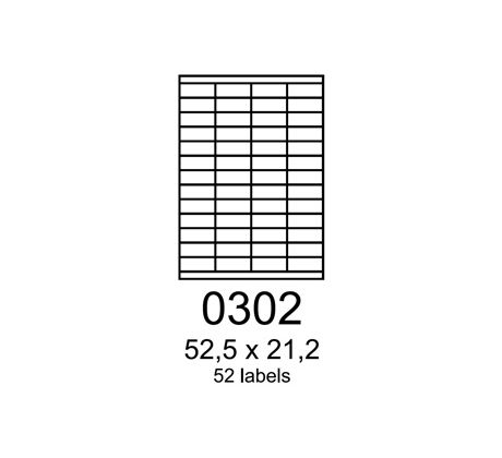 etikety RAYFILM 52,5x21,2 univerzálne žlté R01210302F (1.000 list./A4) (R0121.0302F)