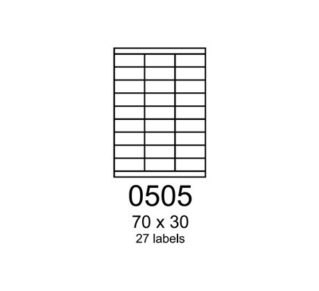 etikety RAYFILM 70x30 vysokolesklé biele laser R01190505F (1.000 list./A4) (R0119.0505F)