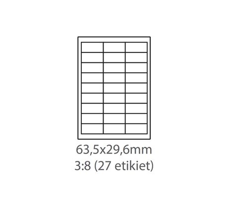 etikety ECODATA Samolepiace 63,5x29,6 univerzálne biele (1000 listov A4/bal.) (ECO-6302900-1000)