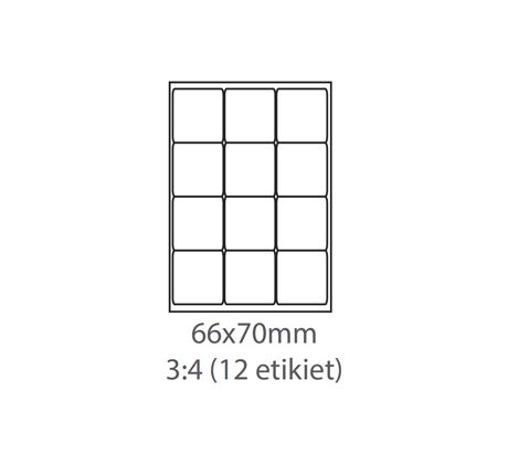 etikety ECODATA Samolepiace 66x70 univerzálne biele (1000 listov A4/bal.) (ECO-06607000F)