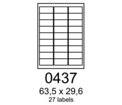 etikety RAYFILM 63,5x29,6 žlté florescentné laser R01310437A (100 list./A4) (R0131.0437A)