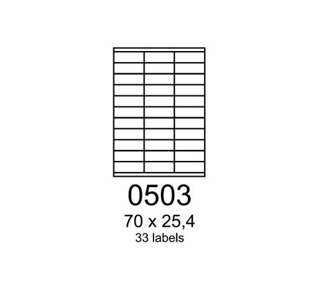 etikety RAYFILM 70x25,4 žlté flourescentné laser R01310503A (100 list./A4) (R0131.0503A)