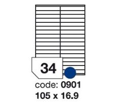 etikety RAYFILM 105x16,9 univerzálne biele R01000901F (1.000 list./A4) (R0100.0901F)
