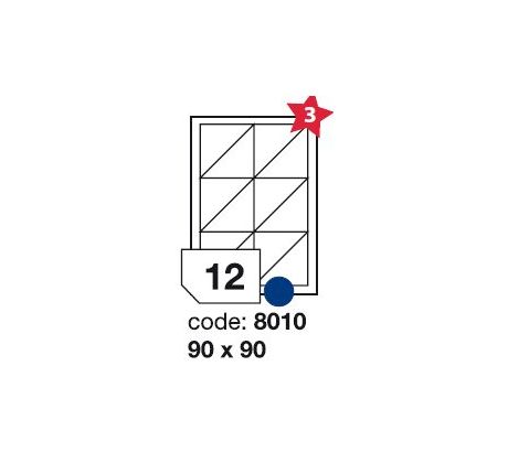 etikety RAYFILM 90x90 univerzálne biele R01008010F (1.000 list./A4) (R0100.8010F)