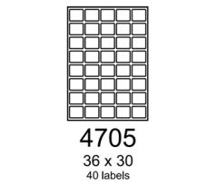 etikety RAYFILM 36x30 univerzálne biele R01004705F (1.000 list./A4) (R0100.4705F)